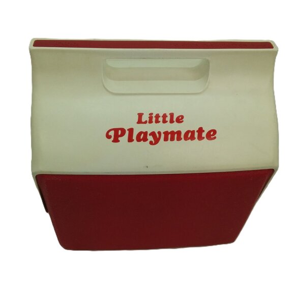 Igloo Vintage Little Playmate Red and White Push Button Cooler - Picture 2 of 7